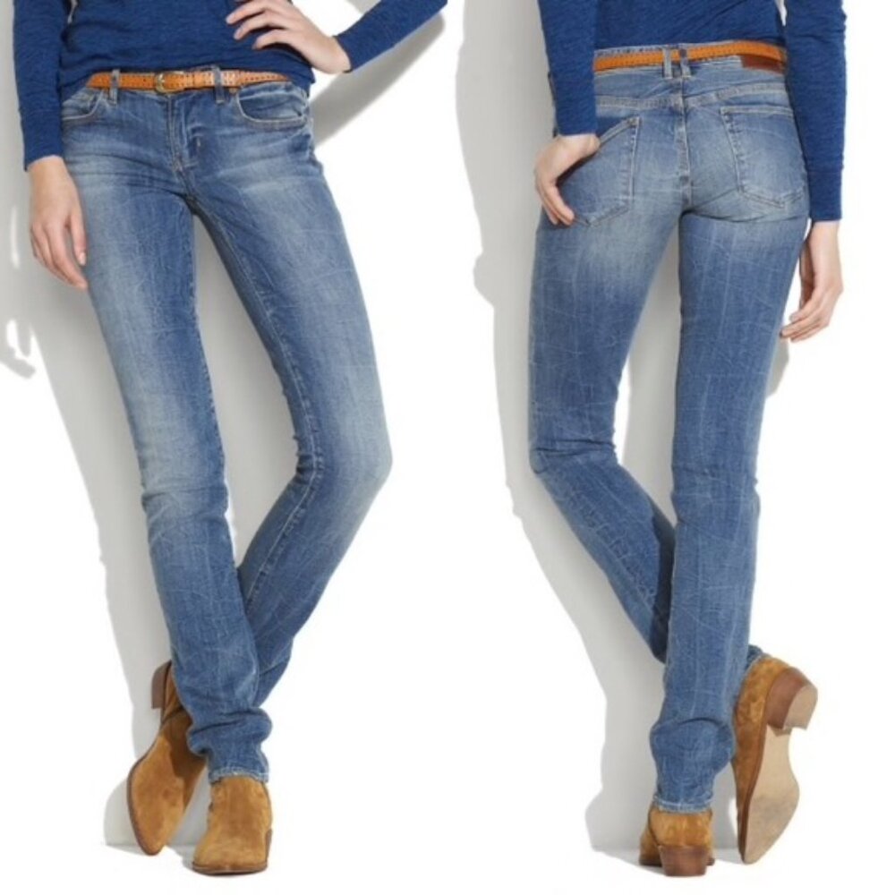 Madewell Rail Straight Jeans Creekbed Wash 28 X 34